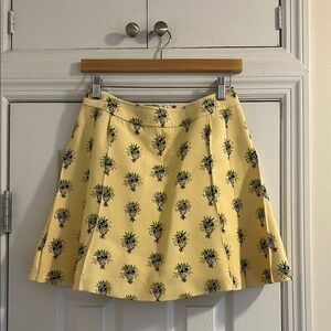 Chloe Yellow Patterned Mini Skirt